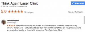 Laser Tattoo Removal Results - 3 Treatments. Tattoo Removal Guarantee. Tattoo Removal Sydney. Tattoo Removal Review